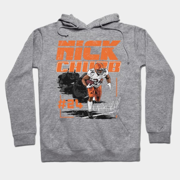 Nick Chubb Cleveland Touchdown Hoodie by MASTER_SHAOLIN
